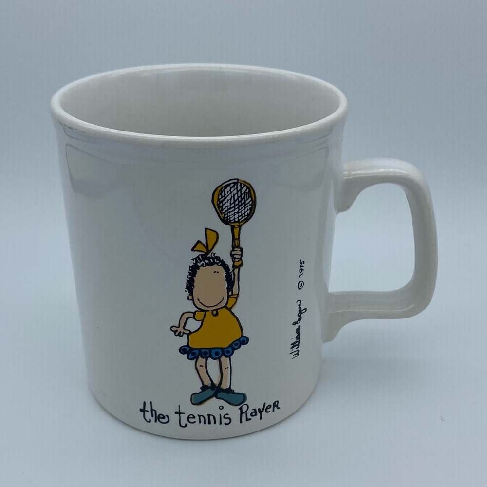 Kiln Craft William Logan The Tennis Player Mug 1975 Made In England